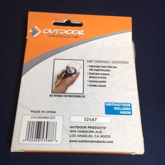 Map Compass with Lanyard by Outdoor Products - Picture 4 of 6